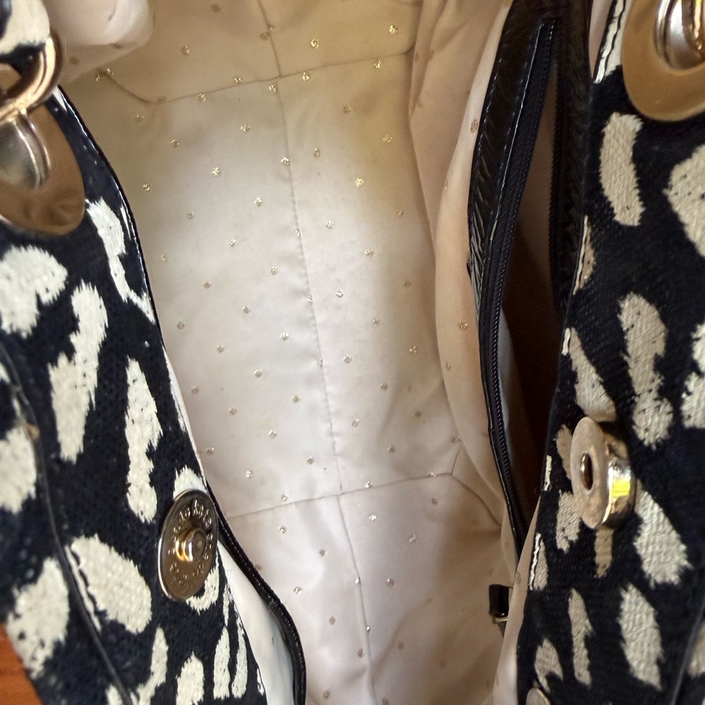 Kate Spade Maryann Ocelot Print Chain Strap Black and White - Picture 8 of 15